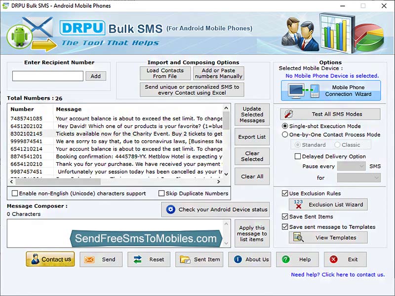 Screenshot of Send Free SMS Android Mobile