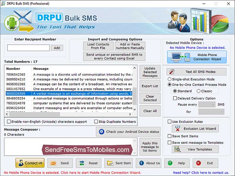 Windows 10 Mobile Bulk SMS Software full