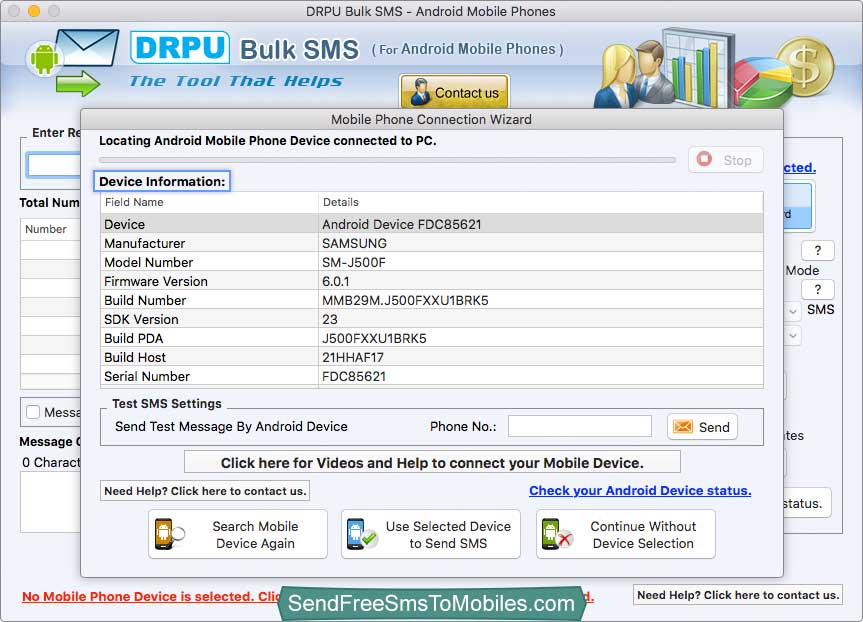 Mac Bulk SMS Software for Android Phones