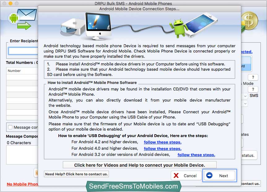 Mac Bulk SMS Software for Android Phones