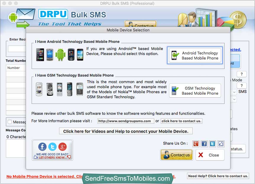 Mac Bulk SMS Software - Professional