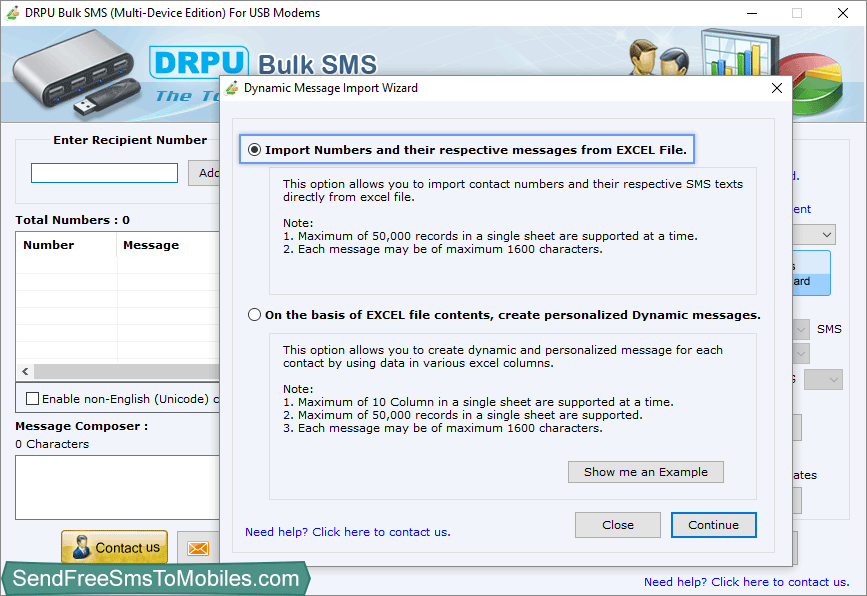 Dynamic Message Import Wizard